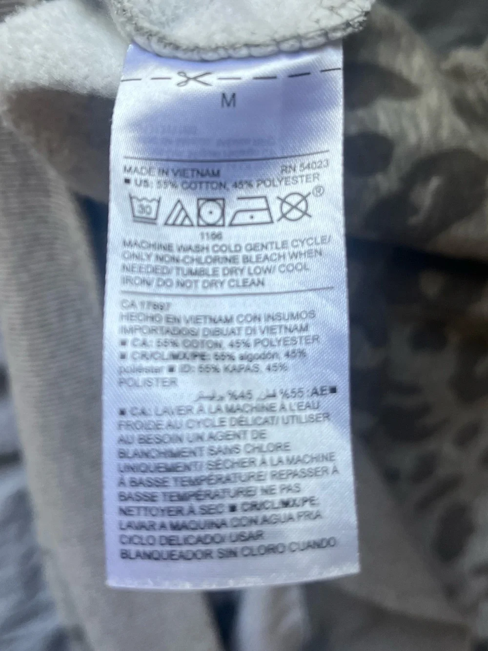 Girls Old Navy Cheetah Print Soft Sweatshirt - size medium